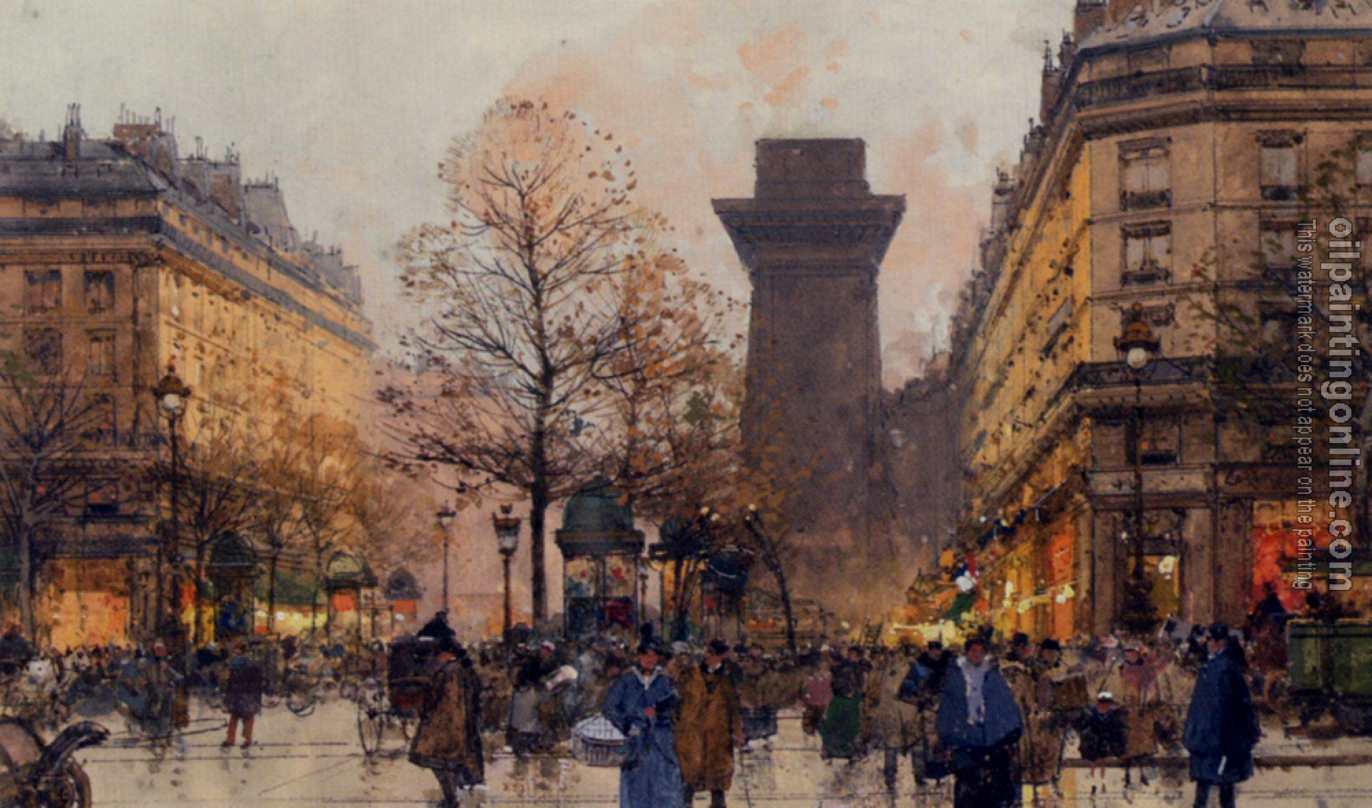 Eugene Galien-Laloue - Les Grands Boulevards A Paris